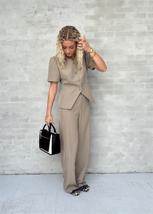 Jules structure bluse Dark Taupe Neo Noir